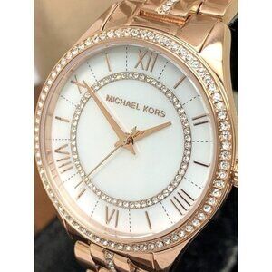Michael Kors Women's Watch MK3716 Quartz Mother of Pearl Dial 33mm Rose Gold